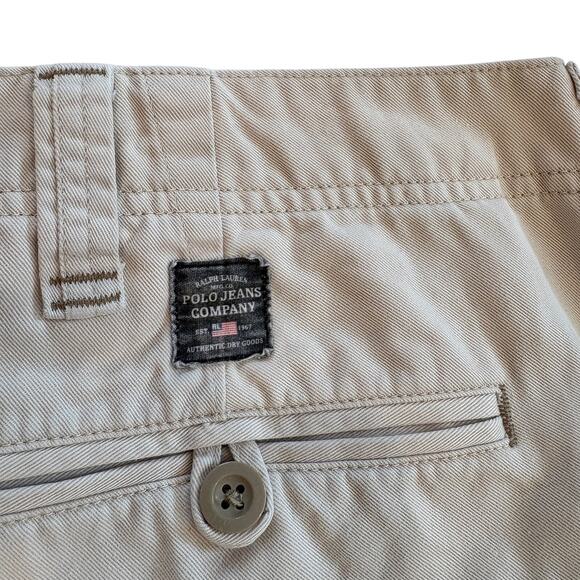 Vtg Ralph Lauren Polo Jeans Co Cargo Pants Mens 38x30 Beige Military Paratrooper - Picture 6 of 12